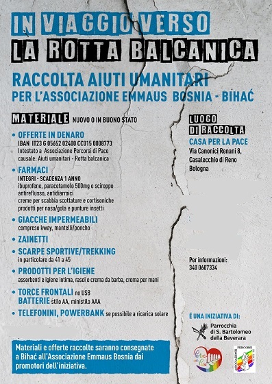 RACCOLTA AIUTI PER LA ROTTA BALCANICA