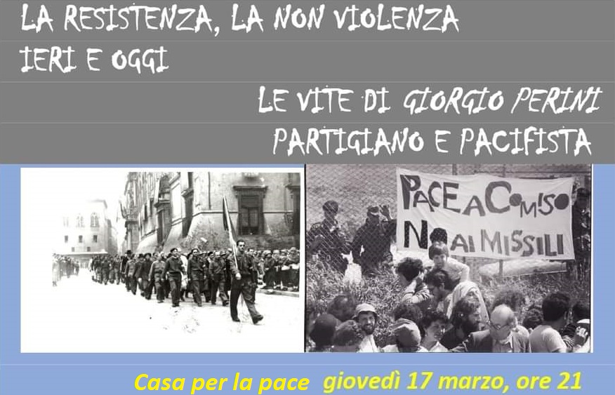 LA RESISTENZA&comma; LA NON VIOLENZA  &nbsp; IERI E OGGI