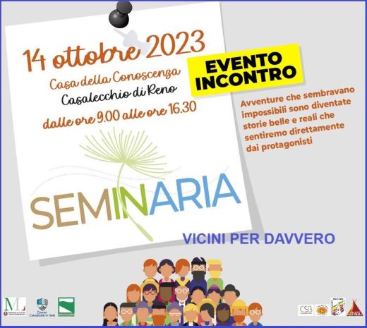 SEMINARIA&colon; INCONTRO EVENTO DI VICINI PER DAVVERO