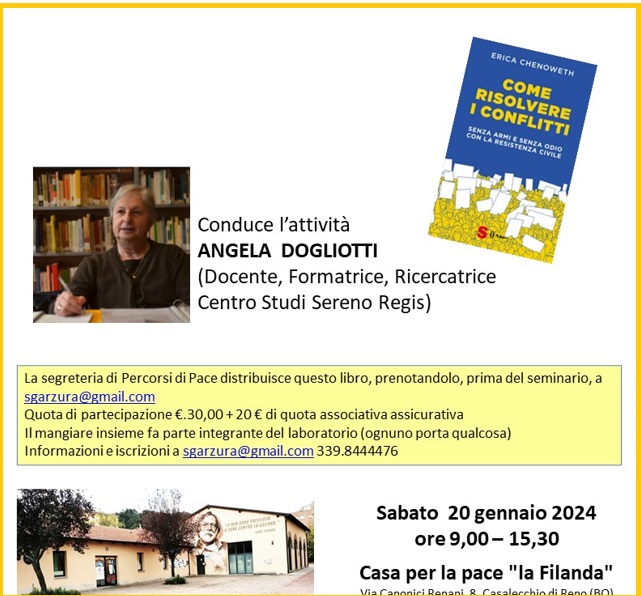 SEMINARIO ESPERIENZIALE PARTENDO DAL LIBRO DI ERICA CHENOWETH