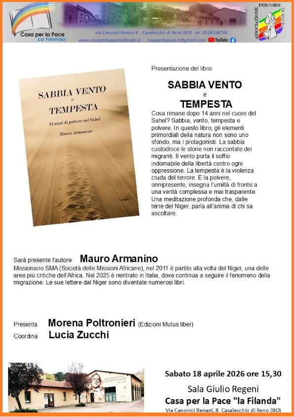 18 aprile ore 15&period;30  Presentazione del libro&colon; SABBIA VENTO e TEMPESTA