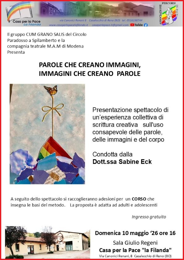 10 maggio ore 16&colon;00  PAROLE CHE CREANO IMMAGINI&comma; IMMAGINI CHE CREANO PAROLE