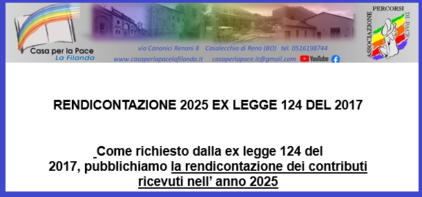 RENDICONTAZIONE 2025 EX LEGGE 124 DEL 2017